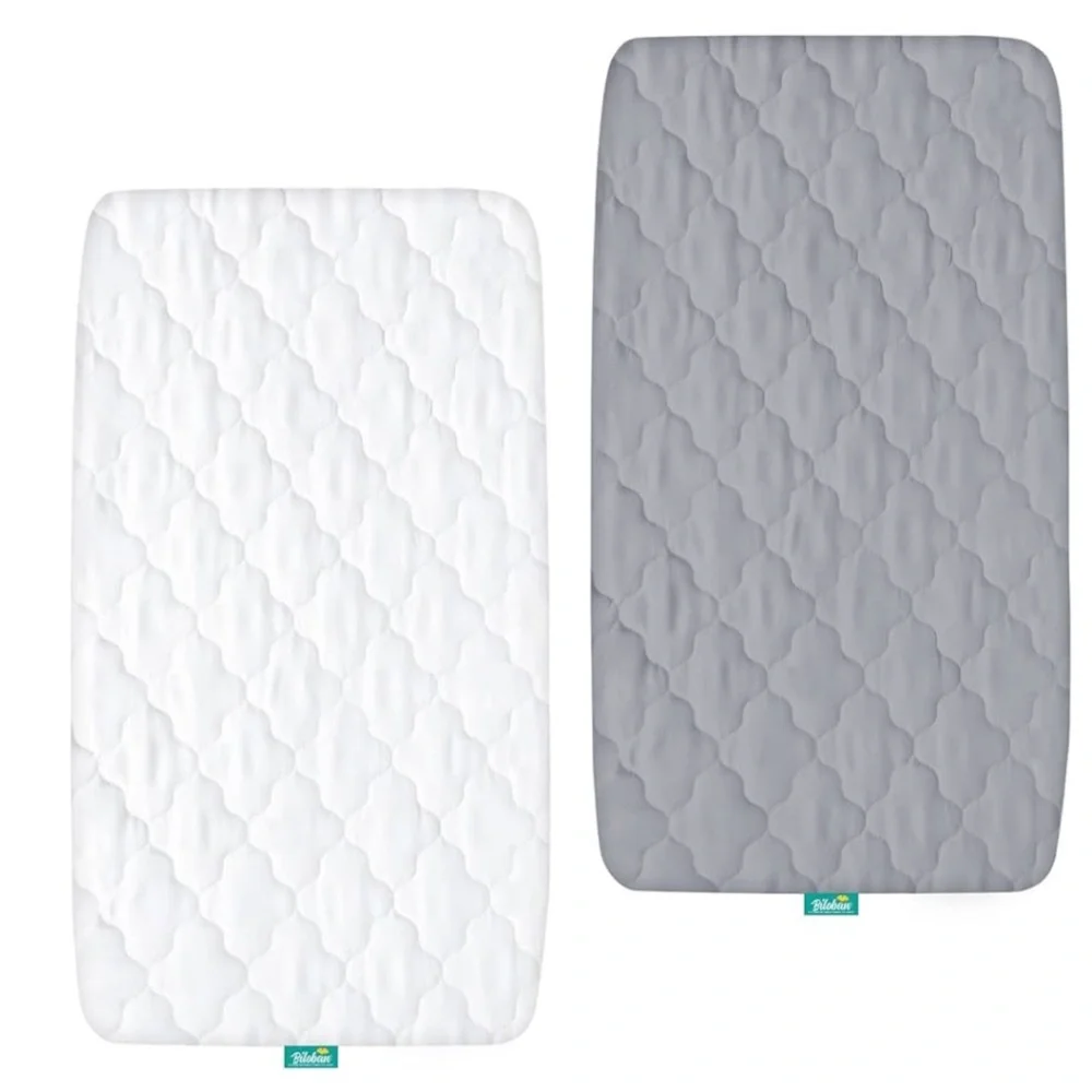 NEW Set of 2 Quilted Bassinet Mattress Covers Waterproof